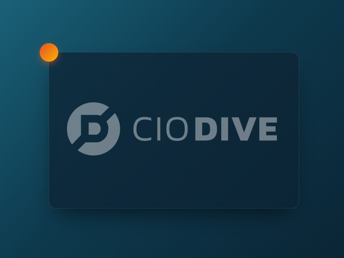CIO Dive logo on dark background