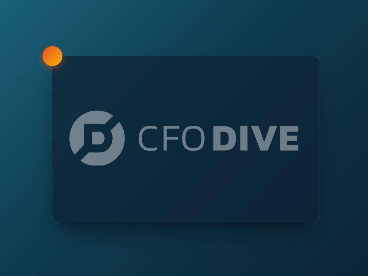 CFO Dive logo on dark background