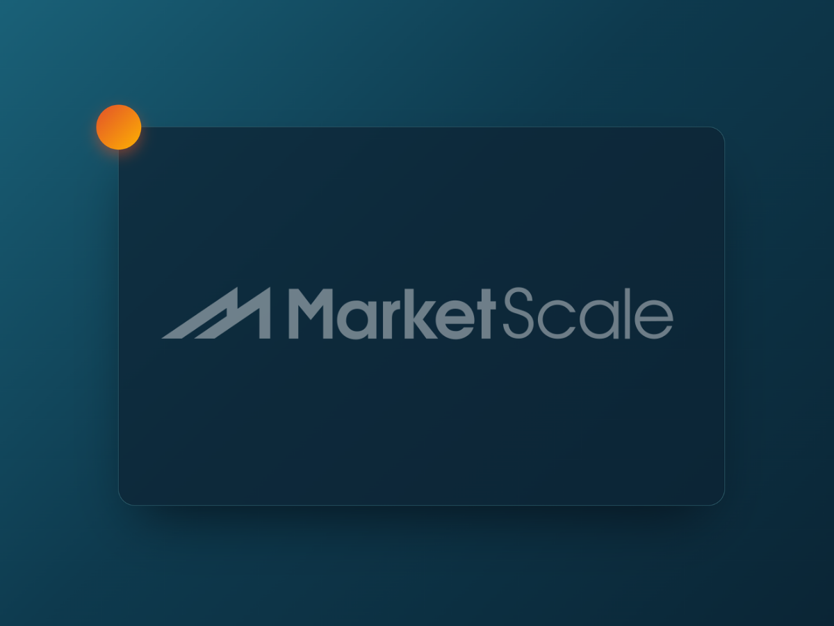 MarketScale logo on dark background